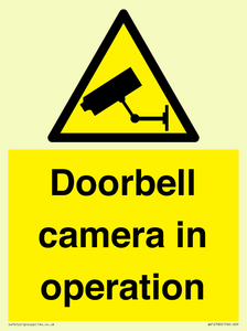 Doorbell camera in operation